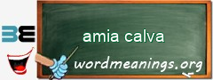 WordMeaning blackboard for amia calva